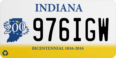 IN license plate 976IGW