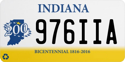 IN license plate 976IIA