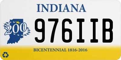 IN license plate 976IIB