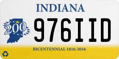 IN license plate 976IID