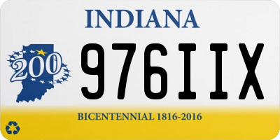 IN license plate 976IIX