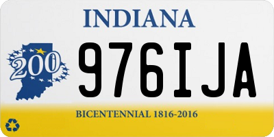 IN license plate 976IJA