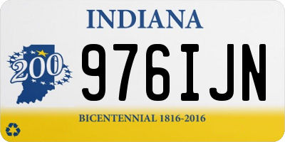 IN license plate 976IJN