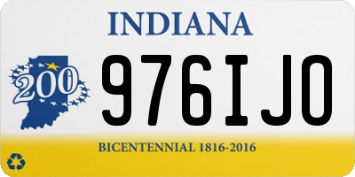 IN license plate 976IJO