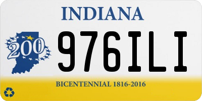 IN license plate 976ILI