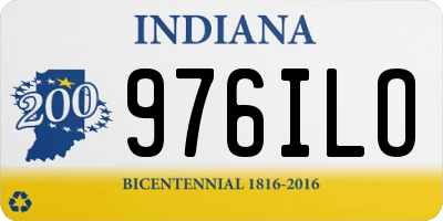 IN license plate 976ILO