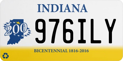 IN license plate 976ILY