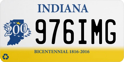 IN license plate 976IMG
