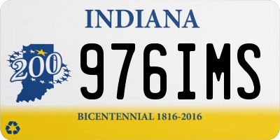 IN license plate 976IMS