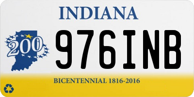 IN license plate 976INB