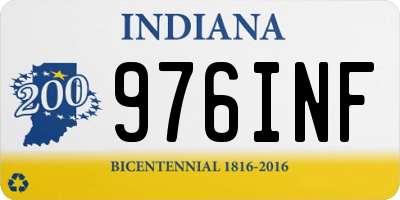 IN license plate 976INF