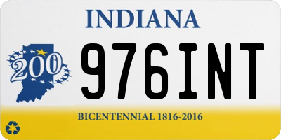 IN license plate 976INT