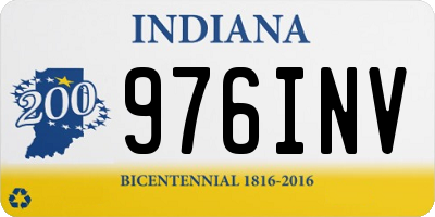 IN license plate 976INV