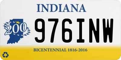 IN license plate 976INW