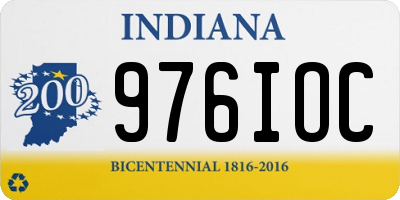 IN license plate 976IOC