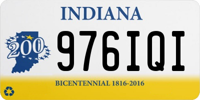 IN license plate 976IQI