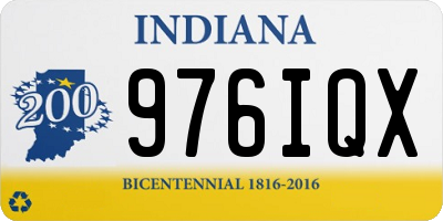 IN license plate 976IQX