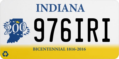 IN license plate 976IRI