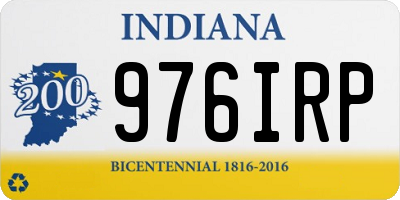 IN license plate 976IRP