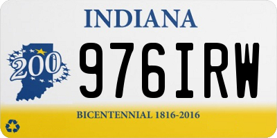 IN license plate 976IRW