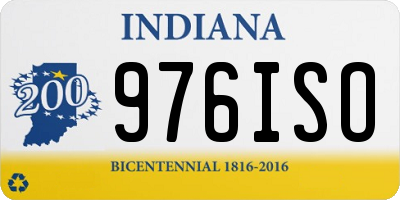 IN license plate 976ISO