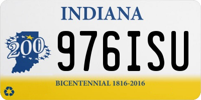 IN license plate 976ISU