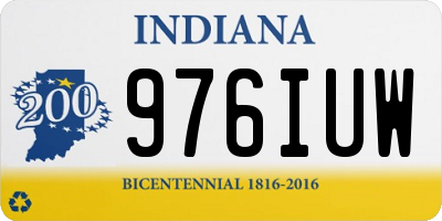 IN license plate 976IUW