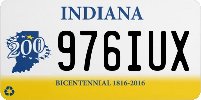 IN license plate 976IUX