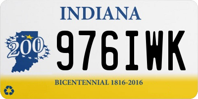 IN license plate 976IWK