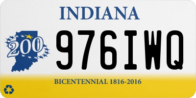 IN license plate 976IWQ