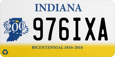 IN license plate 976IXA
