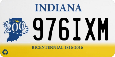 IN license plate 976IXM