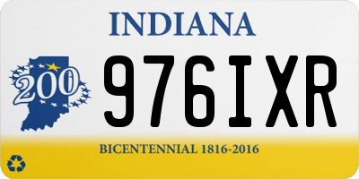 IN license plate 976IXR