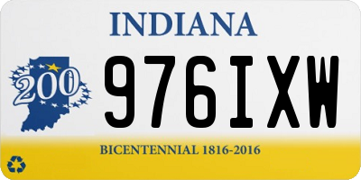 IN license plate 976IXW