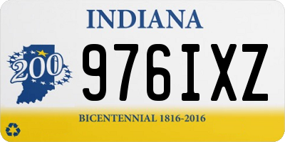 IN license plate 976IXZ