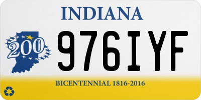 IN license plate 976IYF
