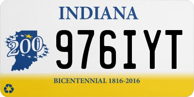 IN license plate 976IYT