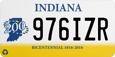 IN license plate 976IZR