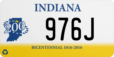 IN license plate 976J