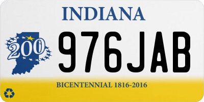 IN license plate 976JAB