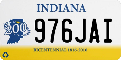IN license plate 976JAI