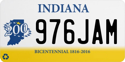 IN license plate 976JAM