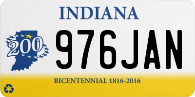 IN license plate 976JAN
