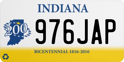 IN license plate 976JAP