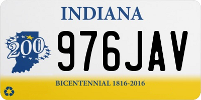 IN license plate 976JAV