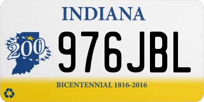IN license plate 976JBL