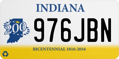 IN license plate 976JBN