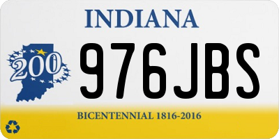 IN license plate 976JBS