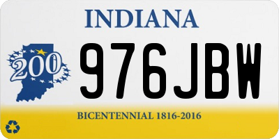 IN license plate 976JBW