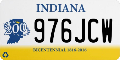 IN license plate 976JCW